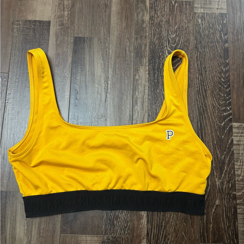 PINK Victoria's Secret Yellow Sports Bra